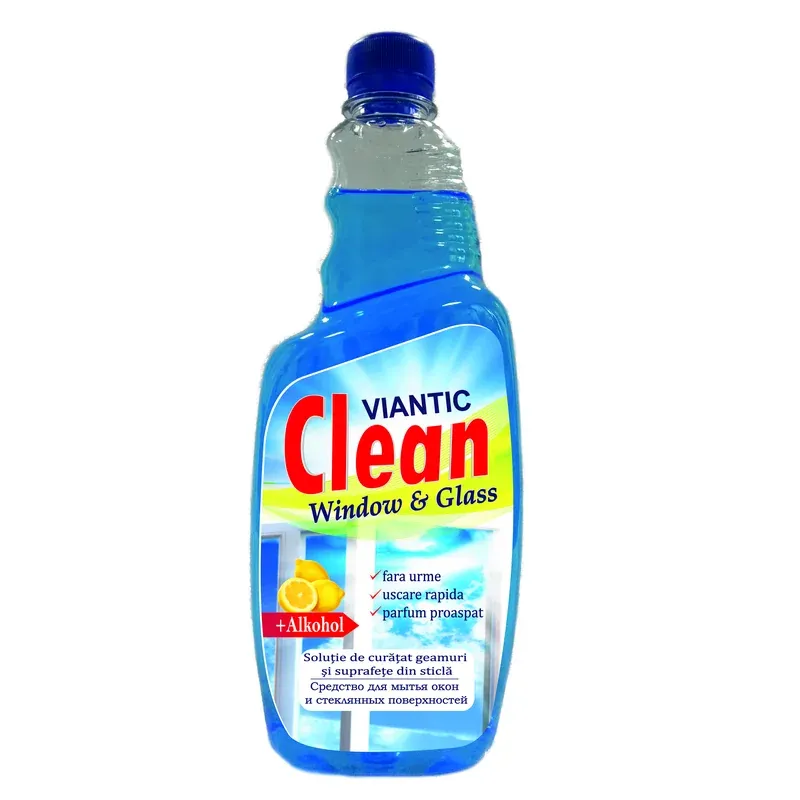 VIANTIC Solutie Curatare Geam Si Suprafete Din Sticla 750ml Rezerva